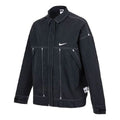(WMNS) Nike SS22 Sportswear Swoosh Back Logo Printing Woven Jacket Autumn Black DM6204-010