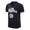 Nike Los Angeles Clippers Basketball Sports Printing Short Sleeve Black CT9824-010