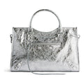 (WMNS) Balenciaga Le City Medium Bag Metallized 'Silver' 7977862AA9R8122