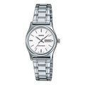 CASIO Steel Bracelet Water Resistant Quartz Waterproof White Analog LTP-V006D-7B2