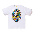 BAPE Multi Camo Big Ape Head Tee Short-sleeved Unisex White/Black BAPE-SS18-028