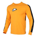 Men's Nike Logo Printing Round Neck Pullover Long Sleeves Yellow T-Shirt CI6215-886