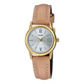 CASIO Female DRESS Japan / South Korea Fashion Waterproof Brown Analog LTP-V002GL-7B3
