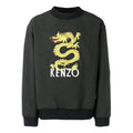 Men's KENZO Embroidered Dragon Round Neck Gray F865SW6011RH-98