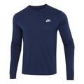 Men's Nike Embroidered Logo Solid Color Sports Running Long Sleeves Blue T-Shirt AR5194-410