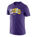Men's Nike Lakers Casual Printing Round Neck Short Sleeve Purple T-Shirt DA7479-547