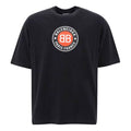 Men's Balenciaga Circular BB Alphabet Logo Short Sleeve Black 641614TJV761000
