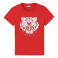 KENZO Tiger Head Alphabet Logo Printing Cotton Short Sleeve Red FA5-2TS7214W5-21