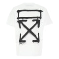 Off-White Spray Painting Arrows Sketch Short Sleeve Oversize 'White Black' OMAA038R201850150110