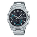 CASIO Waterproof EDIFICE Black DialSilver Strap Mens BlackSilver Analog/Digital Combo EFR-S567D-1A
