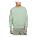 Men's Nike Lab Fleece Crew Solid Color Plush Stay Warm Sports Round Neck Pullover Light Green DA0318-006