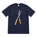 Supreme SS19 Shears Tee Large Scissors Printing Short Sleeve Unisex Navy Blue SUP-SS19-10520