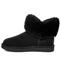(WMNS) UGG Cinched Fur Mini Snow Boots Black 1106909-BLK