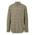 Burberry Check Long Sleeve Shirt Male Green 80175631