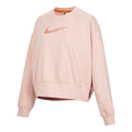 (WMNS) Nike Sportswear Swoosh Logo Embroidered Loose Knit Short Round Neck Pullover Pink Hoodie DO7212-601