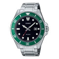 CASIO Analog 'Silver Verdent Green' MDV-107D-3A