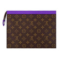 LOUIS VUITTON Pochette Voyage MM Monogram Macassar Canvas 'Violet' M82859