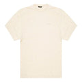 Men's Balenciaga Logo Embroidered Round Neck Short Sleeve Creamy White 641614TJV829757