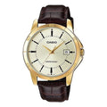CASIO DRESS Serieses Men'ses Red Quartz Waterproof Red Strap Mens Red Analog MTP-V004GL-9A