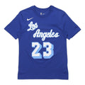Nike Classic Edition Los Angeles Lakers LeBron James No. 23 Basketball Round Neck Short Sleeve Blue CT9915-495