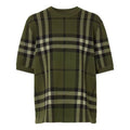 Men's Burberry Plaid Jacquard Short Sleeve Green 80412831