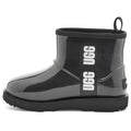 UGG Classic Clear Mini II Large LOGO Fleece Lined Big Boys Black 1112386K-BLK