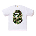 BAPE ABC Big Ape Head Tee White/Green Yellow Green Camouflage Short Sleeve Unisex White BAPE-SS18-047