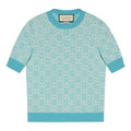 (WMNS) Gucci GG Cotton Wool Piquet Top 'Light Blue' 629456-XKBHQ-4692