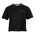 FENDI SS21 Logo Printing Pattern Round Neck Short Sleeve Black T-Shirt FS7389AFLTF0GME