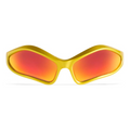 Balenciaga Fennec Oval Sunglasses 'Yellow Red' 768054T00077037