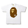 BAPE Big Ape Head Tee Short-sleeved Unisex White/Brown BAPE-SS18-009
