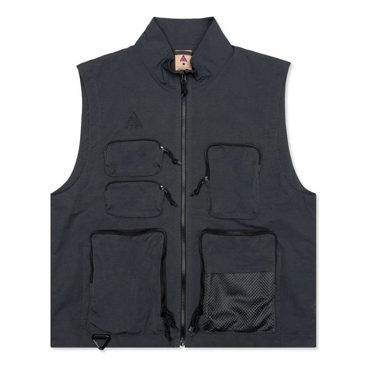 Nike Multiple Pockets Sports Functional Logo Vest Gray CK7236-060