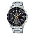 CASIO EDIFICE Waterproof Men Silver/ Mens Black Analog EFV-540D-1A9VUPR