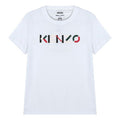 KENZO FW20 Logo Pattern Round Neck Short Sleeve White T-Shirt FA62TS8404SJ-01