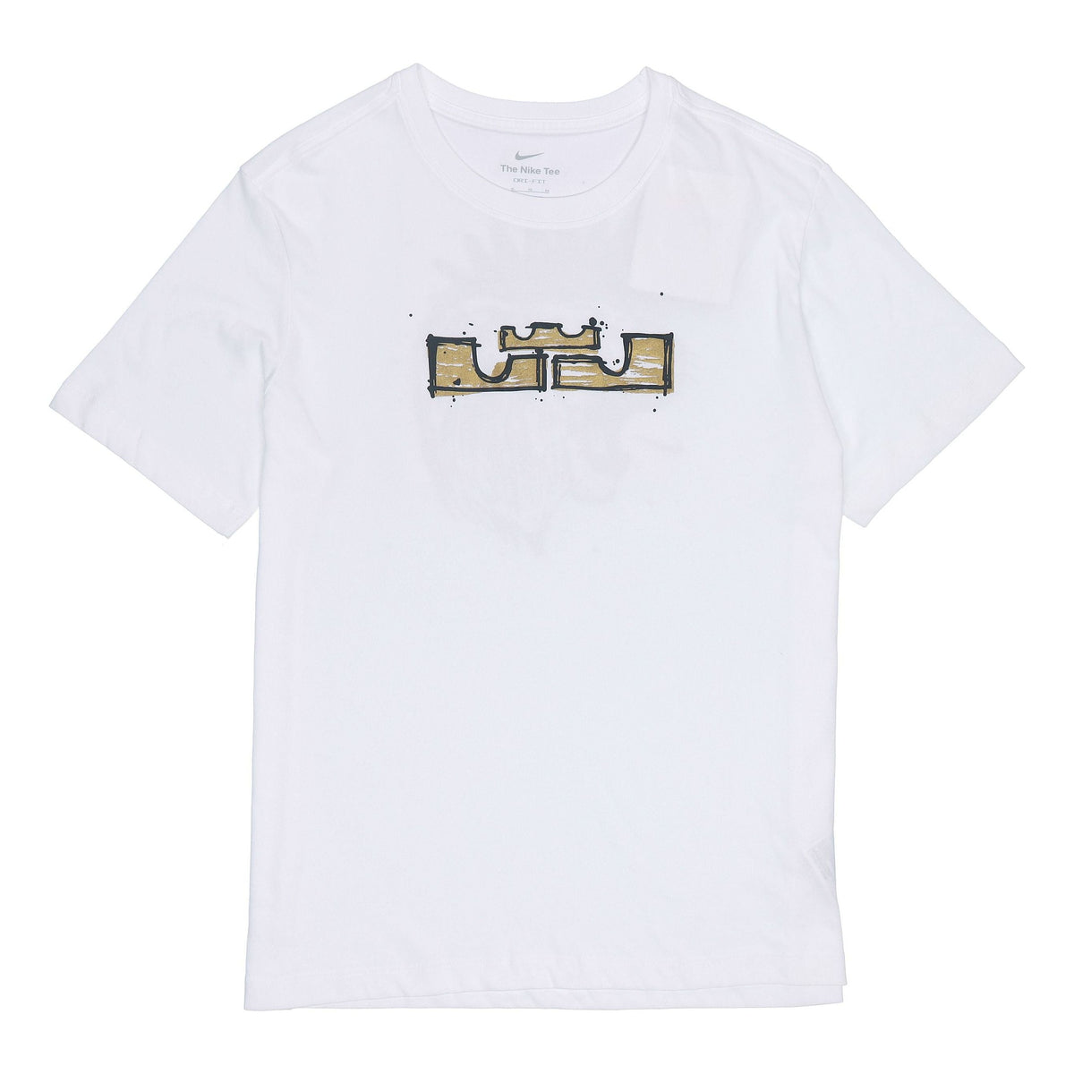 Nike Dri-Fit Lebron Printing Basketball Sports T-Shirt 'White' DR1292-100