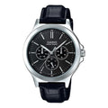 CASIO Sports Quartz Waterproof Mens Black Analog MTP-V300L-1A