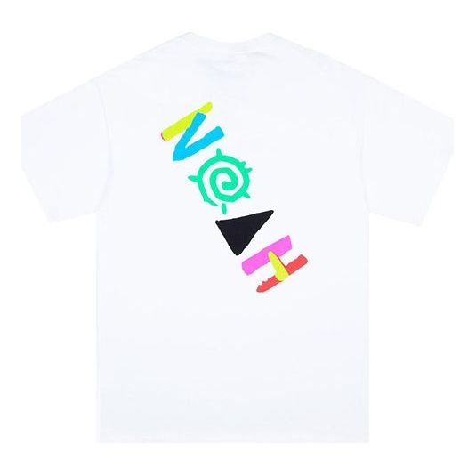 NOAH NYC More Core Tee Multicolor Logo Printing Short Sleeve Unisex White T7SS20WHT