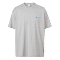 Men's Burberry Slogan Printing Cotton Loose Short Sleeve Gray 80370921