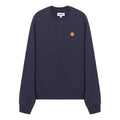 Men's KENZO SS21 Embroidered Round Neck Long Sleeves Navy Blue FB55SW0034ML-76