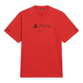 Balenciaga x PlayStation Crossover FW21 PS5 Alphabet Geometry Pattern Printing Short Sleeve Unisex Red 651795TKVF36552