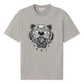 Men's KENZO Tiger Head Embroidered Pattern Loose Short Sleeve Gray FA65TS0654YV-94