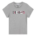 KENZO FW20 Logo Pattern Round Neck Short Sleeve Pearl Gray FA62TS8404SJ-94