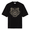 KENZO Tiger Head Embroidery Pattern Round Collar Male Black FB55TS0654SL-99