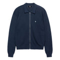 Stussy Light Weight Long-Sleeve Zip Polo 'Black Stripe' 117189