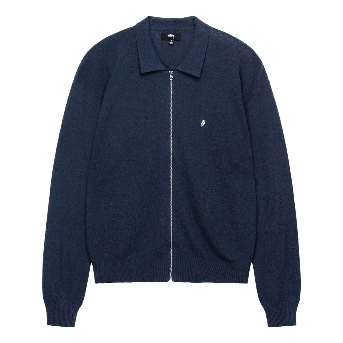 Stussy Light Weight Long-Sleeve Zip Polo 'Black Stripe' 117189