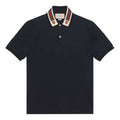Gucci Stripe Short Sleeve polo Navy Blue 545714-XJAGU-4685
