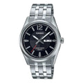 Casio Retro Fashion Business Analog Watch 'Metallic Silver Black' MTP-1335DJ-1AJF