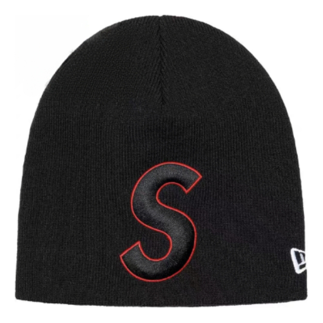 Supreme SS23 Week 1 New Era Logo Beanie 'Black' SUP-SS23-2214