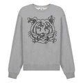 Men's KENZO SS21 Alphabet Pattern Round Neck Long Sleeves Gray FB55SW0184MO-94