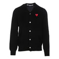 COMME des GARCONS PLAY FW25 Cardigan with Red Heart 'Black' AX-N008-051-1